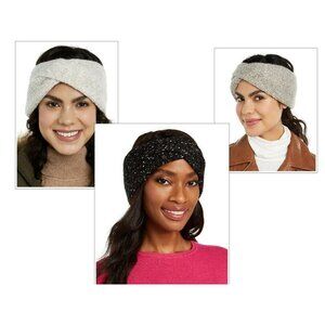 $102.00  Set of 3 DKNY Fleece-Lined Headbands Black/Gray/Ivory